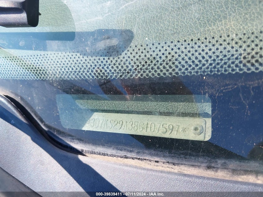 2008 Dodge Ram 2500 Sxt/Slt VIN: 3D7KS29A38G107597 Lot: 39839411