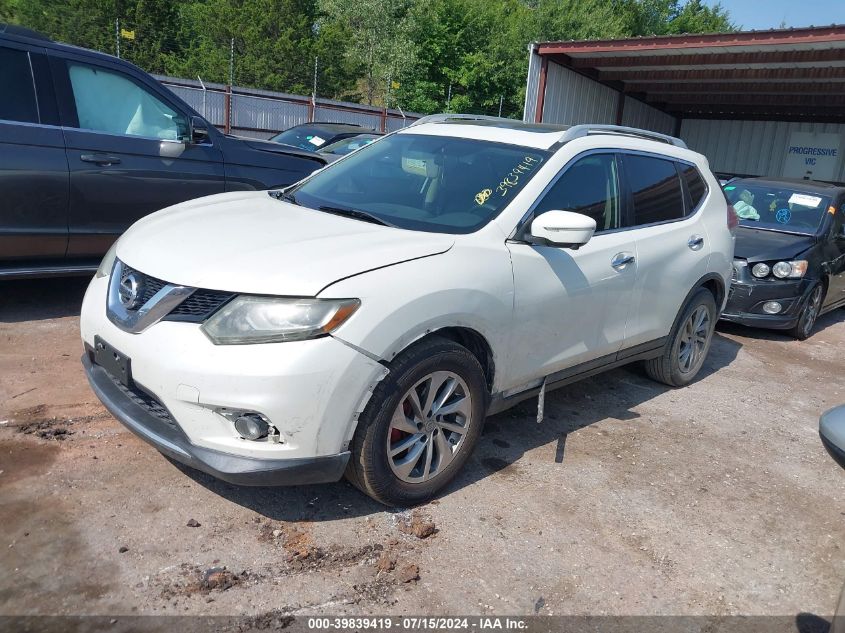 2015 Nissan Rogue Sl VIN: 5N1AT2MT7FC763406 Lot: 39839419