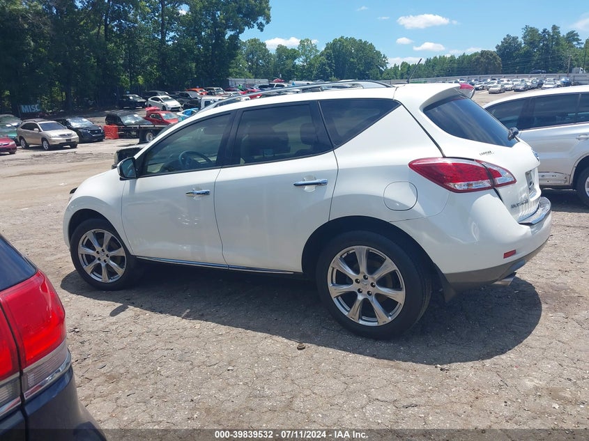 2012 Nissan Murano Le VIN: JN8AZ1MW2CW238095 Lot: 39839532