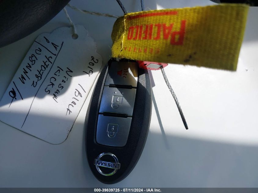 2019 Nissan Kicks S VIN: 3N1CP5CU7KL470782 Lot: 39839725