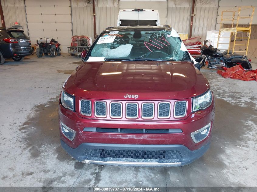 2020 Jeep Compass Limited 4X4 VIN: 3C4NJDCB1LT245887 Lot: 39839737