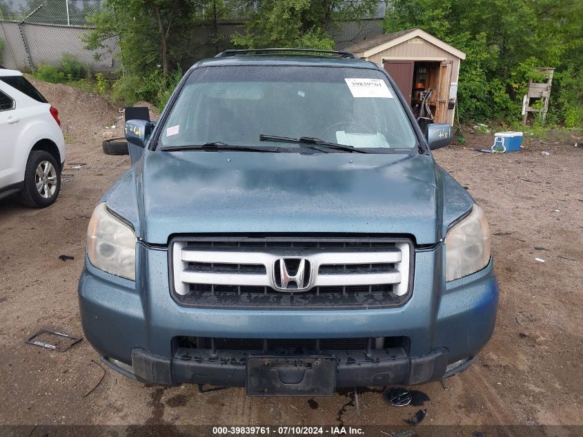 2007 Honda Pilot Ex-L VIN: 5FNYF286X7B008012 Lot: 39839761