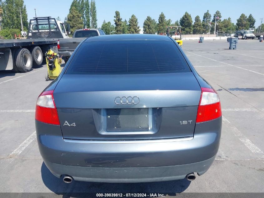 2003 Audi A4 1.8T VIN: WAUJC68E83A382384 Lot: 39839812