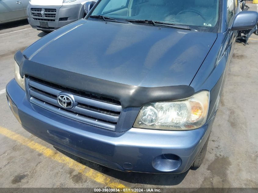 2006 Toyota Highlander V6 VIN: JTEEP21A760169960 Lot: 39839834