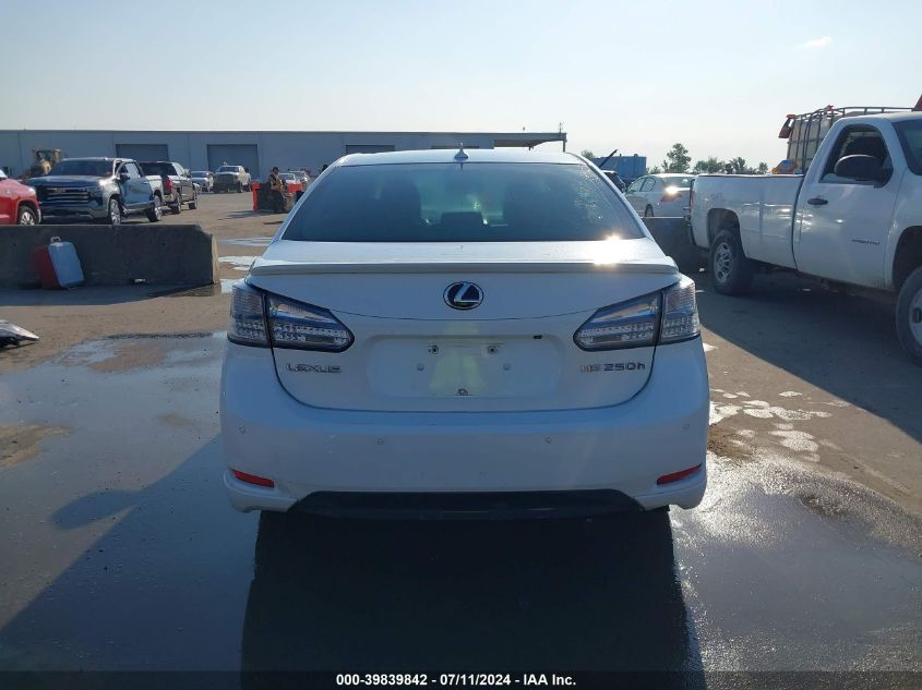 2010 Lexus Hs 250H Premium VIN: JTHBB1BA8A2034500 Lot: 39839842