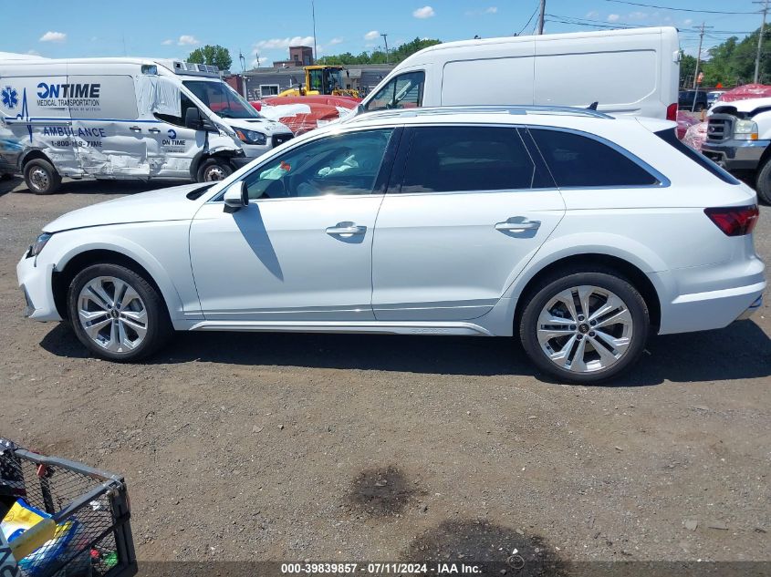 2022 Audi A4 Allroad Premium 45 Tfsi Quattro S Tronic VIN: WA17AAF40NA039341 Lot: 39839857