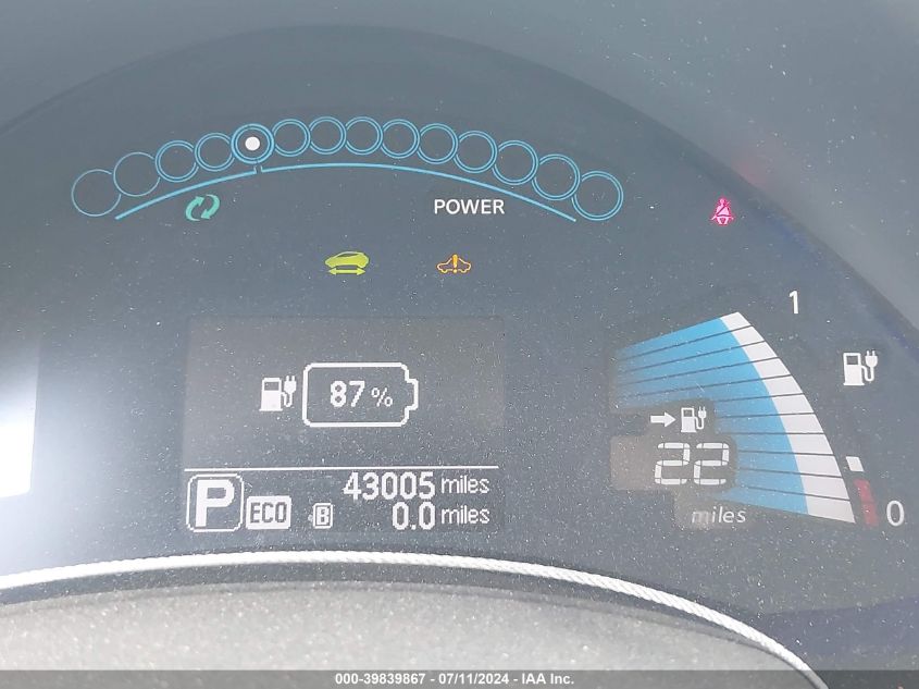 2013 Nissan Leaf S VIN: 1N4AZ0CP7DC400408 Lot: 39839867