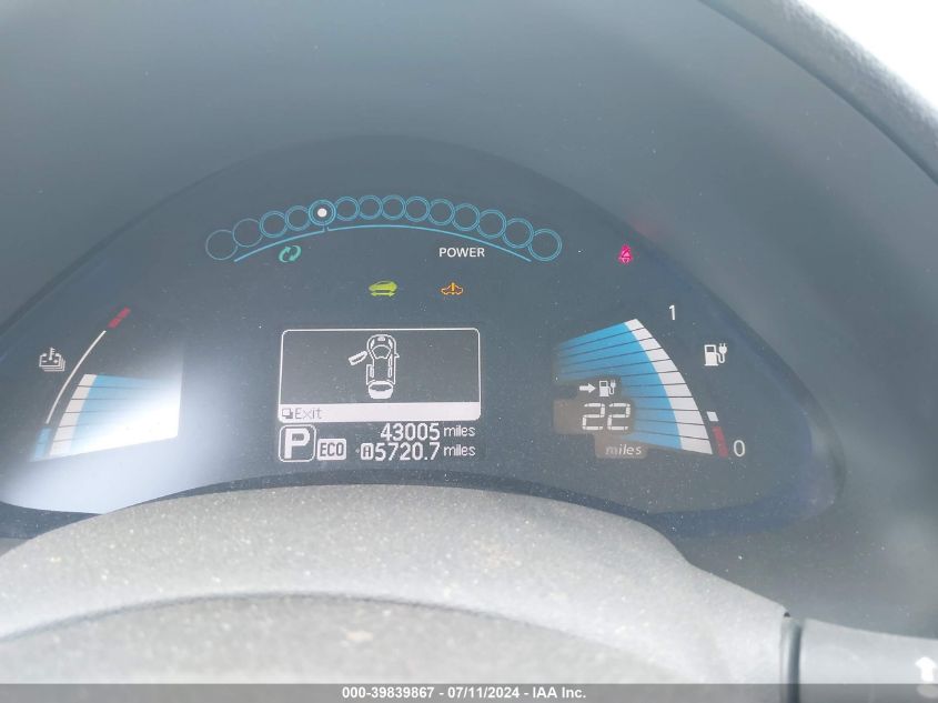 1N4AZ0CP7DC400408 | 2013 NISSAN LEAF