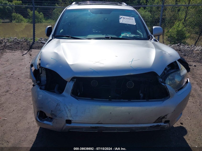 2009 Toyota Highlander Hybrid Limited VIN: JTEEW44A592026640 Lot: 39839892