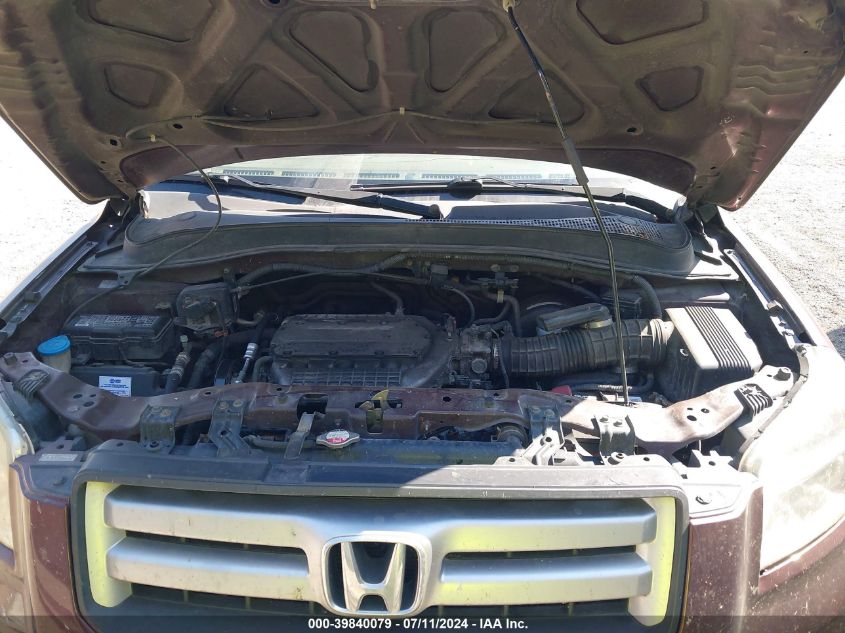 2007 Honda Pilot Ex-L VIN: 2HKYF18527H532144 Lot: 39840079