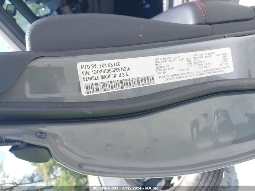 2023 DODGE DURANGO GT PLUS RWD - 1C4RDHDG5PC571218