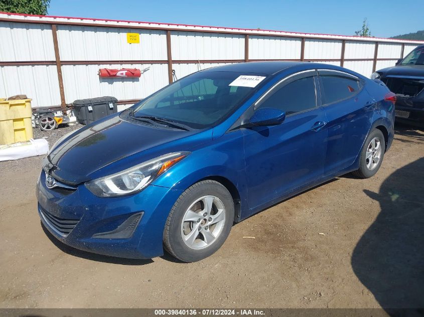 KMHDH4AE6FU390417 2015 HYUNDAI ELANTRA - Image 2