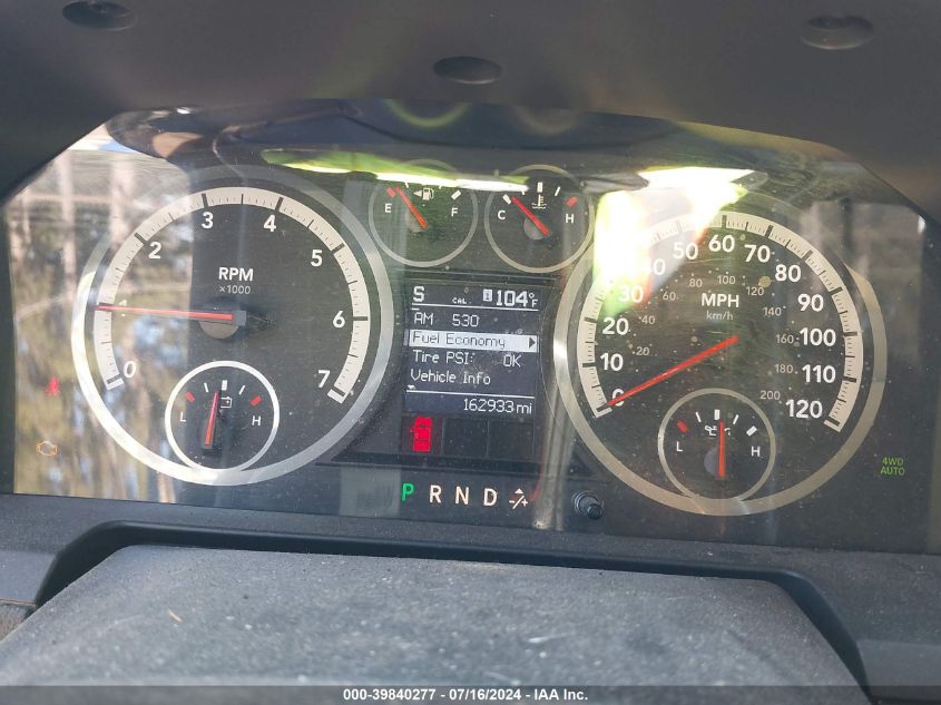 2012 Ram 1500 Laramie VIN: 1C6RD7NT7CS338647 Lot: 39840277