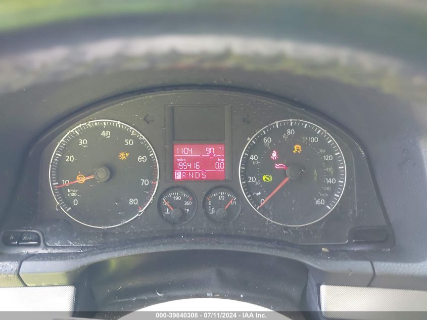 2009 Volkswagen Jetta Se VIN: 3VWRM71K49M167862 Lot: 39840308