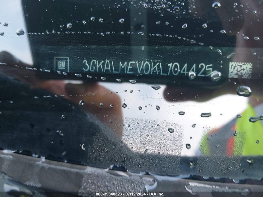 2019 GMC Terrain Sle VIN: 3GKALMEV0KL104425 Lot: 39840323