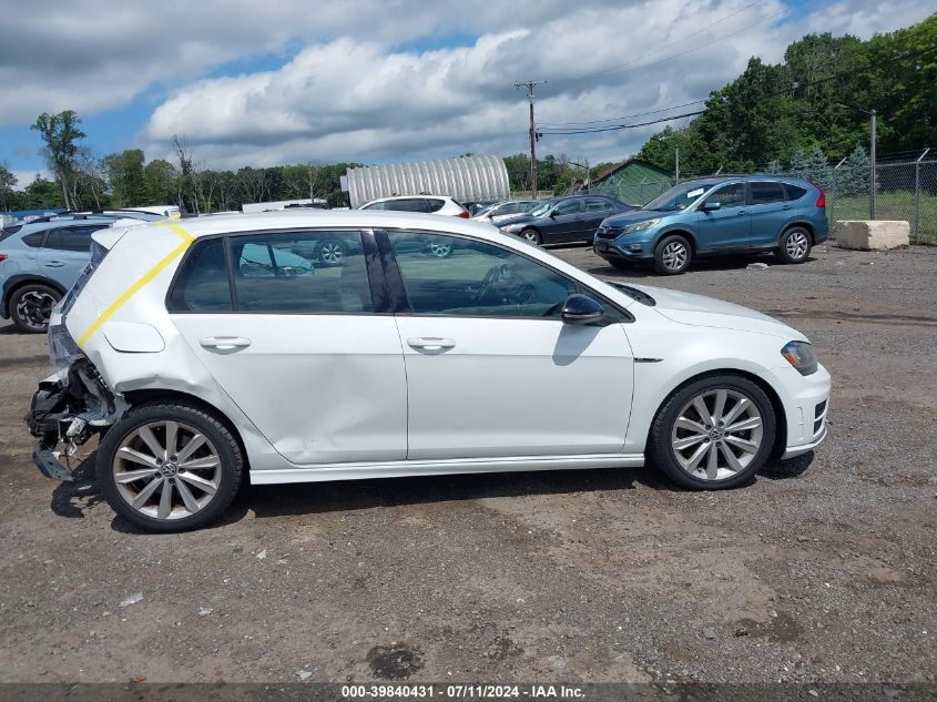 2016 Volkswagen Golf R 4-Door VIN: WVWLF7AU7GW105325 Lot: 39840431