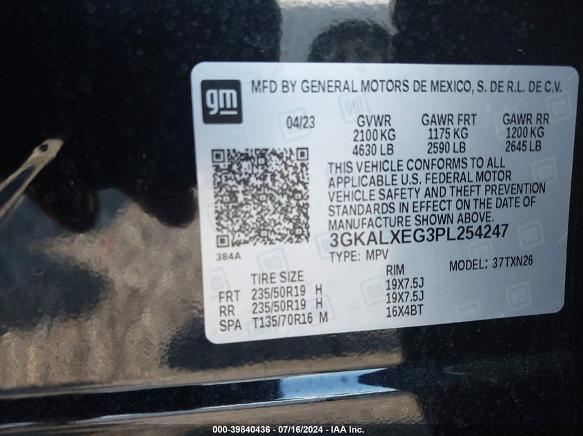 2023 GMC TERRAIN AWD DENALI - 3GKALXEG3PL254247