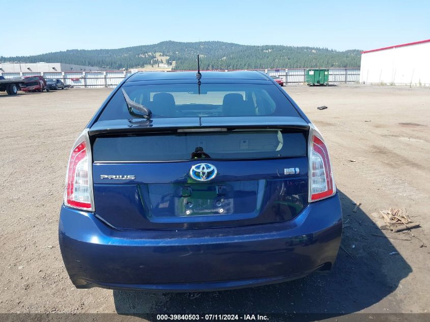 2012 Toyota Prius Two VIN: JTDKN3DU9C1549784 Lot: 39840503