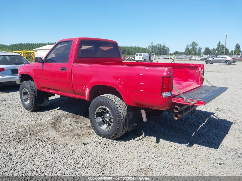 1991 Toyota Pickup 1/2 Ton Sht Wheelbase Dlx VIN: JT4RN01P3M0025503 Lot: 39840508