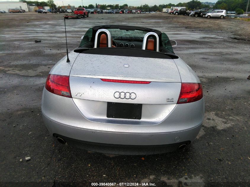 2008 Audi Tt 3.2 Quattro VIN: TRURD38JX81003106 Lot: 39840567