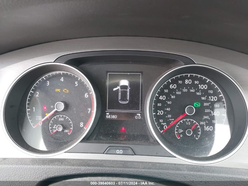 2016 Volkswagen Golf Tsi S 4-Door VIN: 3VW217AU1GM031598 Lot: 39840603