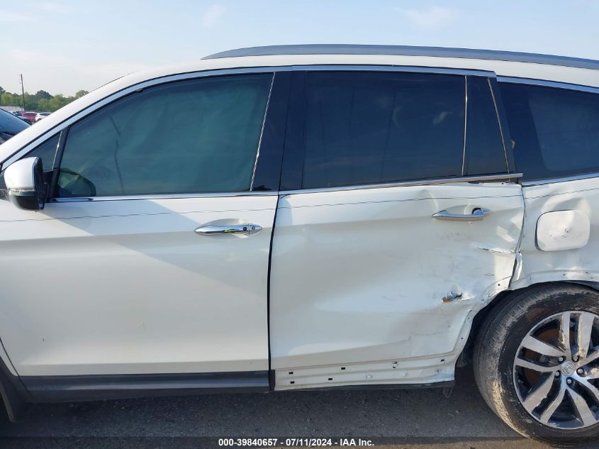 2017 Honda Pilot Elite VIN: 5FNYF6H08HB060372 Lot: 39840657