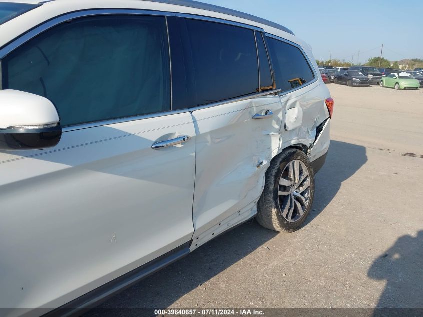 2017 Honda Pilot Elite VIN: 5FNYF6H08HB060372 Lot: 39840657