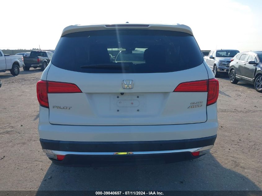 2017 Honda Pilot Elite VIN: 5FNYF6H08HB060372 Lot: 39840657