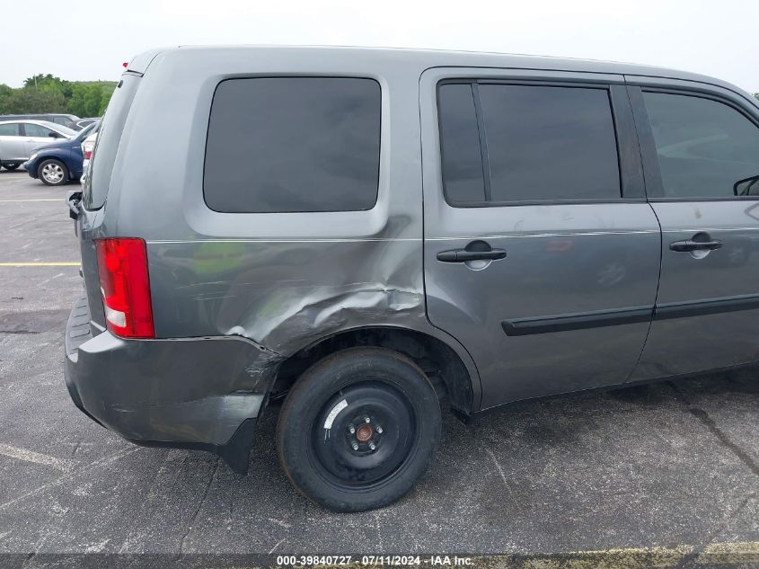 2011 Honda Pilot Lx VIN: 5FNYF3H29BB001337 Lot: 39840727