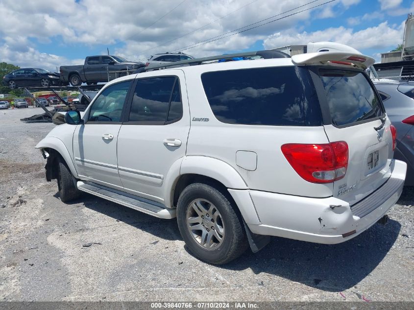 2007 Toyota Sequoia Limited V8 VIN: 5TDZT38A87S288158 Lot: 39840766