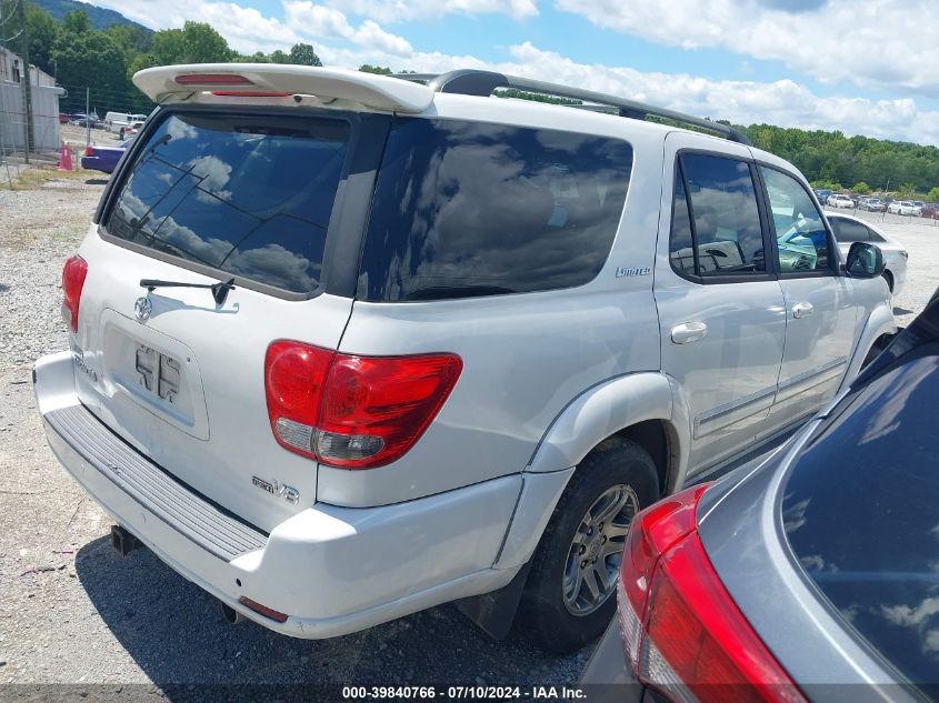 2007 Toyota Sequoia Limited V8 VIN: 5TDZT38A87S288158 Lot: 39840766