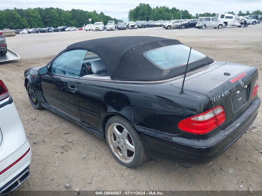 2002 Mercedes-Benz Clk 430 VIN: WDBLK70GX2T119638 Lot: 39840887