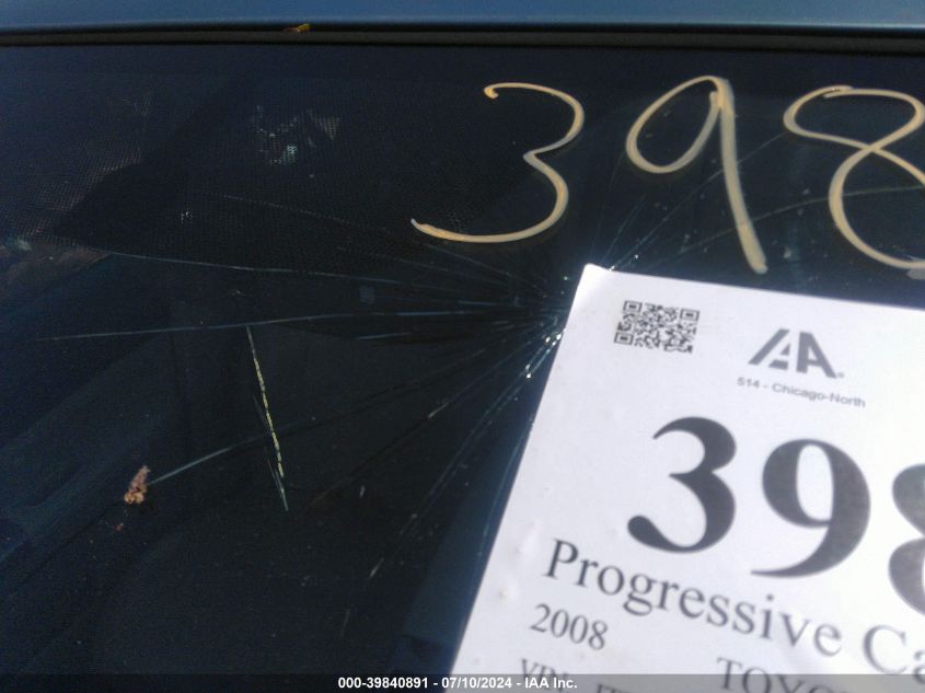 2008 Toyota Prius VIN: JTDKB20U787806115 Lot: 39840891