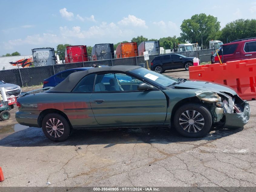 1997 Chrysler Sebring Jx VIN: 3C3EL45H6VT578542 Lot: 39840905