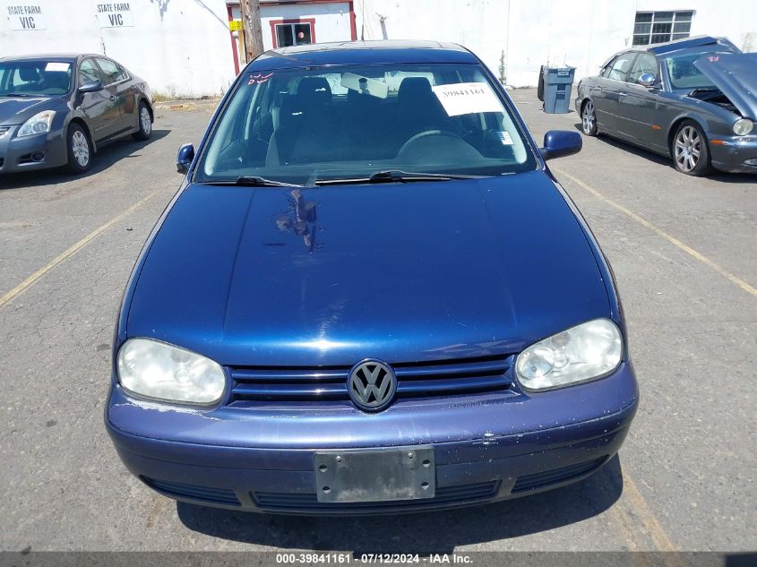 2002 Volkswagen Golf Gls 2.0L VIN: 9BWGB61J324075408 Lot: 39841161