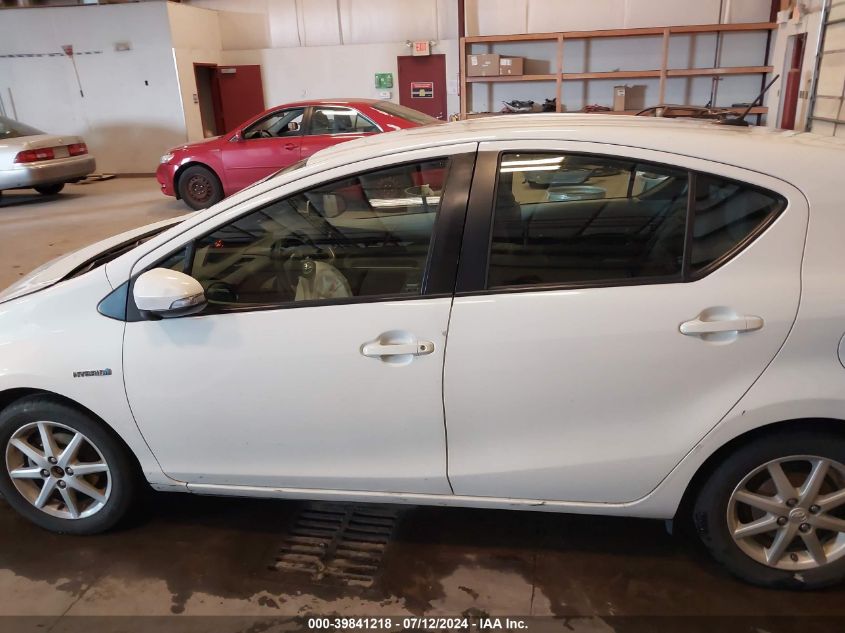 2014 Toyota Prius C Four VIN: JTDKDTB31E1070033 Lot: 39841218