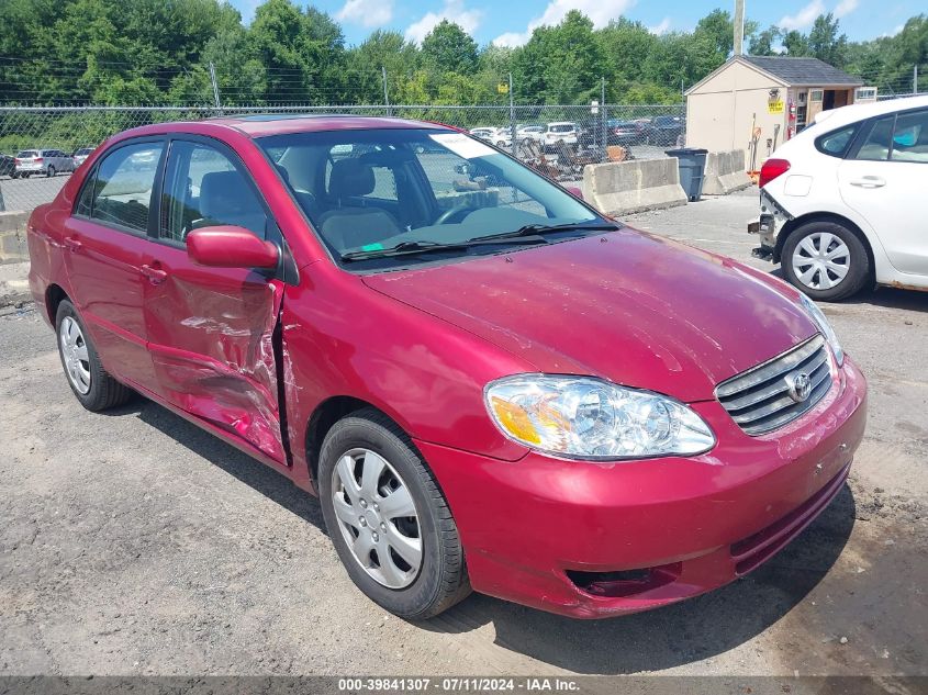 2003 Toyota Corolla Le VIN: 2T1BR38E03C152516 Lot: 39841307