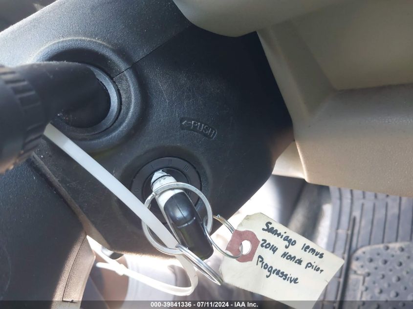 2014 Honda Pilot Ex-L VIN: 5FNYF4H58EB040201 Lot: 39841336