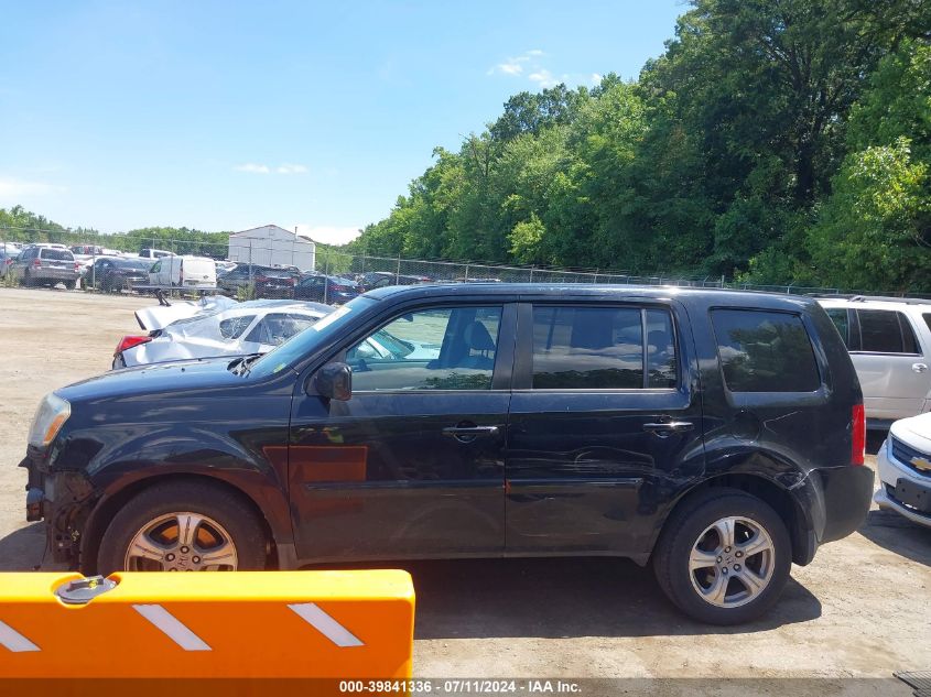 2014 Honda Pilot Ex-L VIN: 5FNYF4H58EB040201 Lot: 39841336