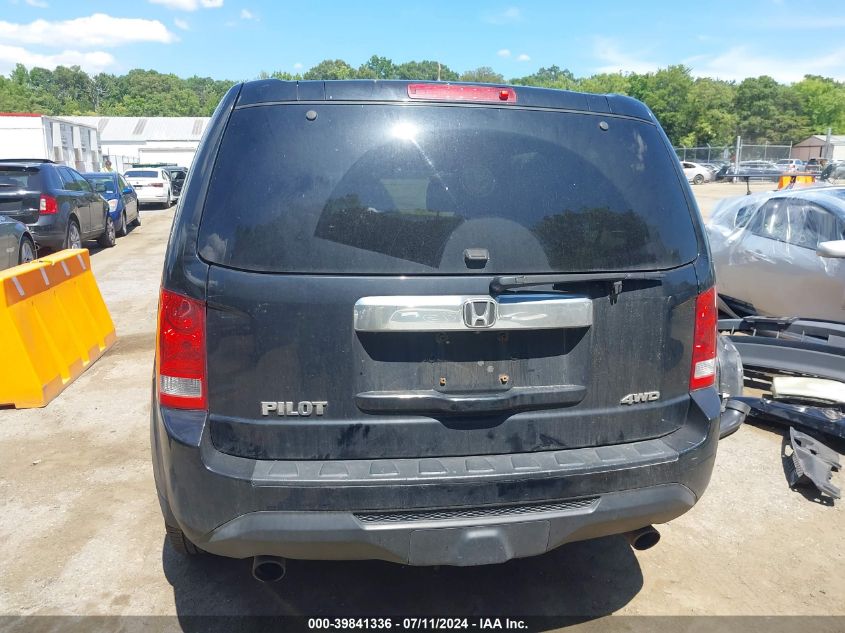2014 Honda Pilot Ex-L VIN: 5FNYF4H58EB040201 Lot: 39841336