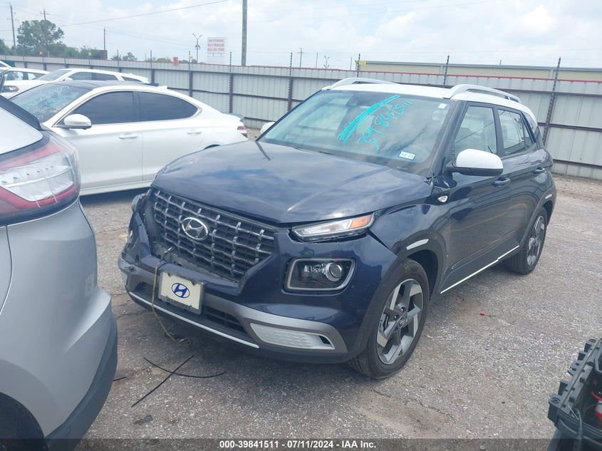 2022 Hyundai Venue Limited VIN: KMHRC8A37NU153184 Lot: 39841511