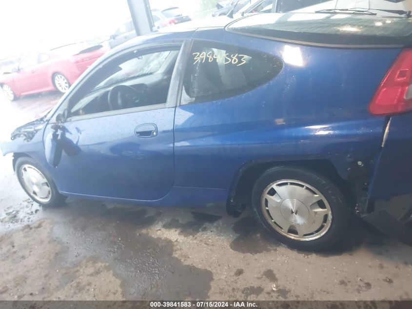 2001 Honda Insight Cvt VIN: JHMZE14711T002814 Lot: 39841583