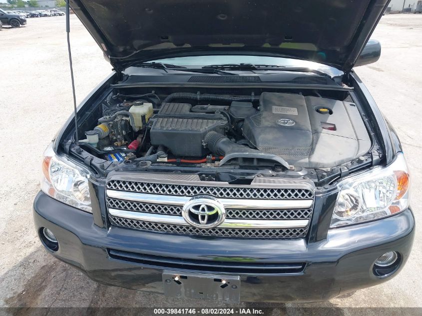 2006 Toyota Highlander Hybrid Limited V6 VIN: JTEEW21A460031196 Lot: 39841746