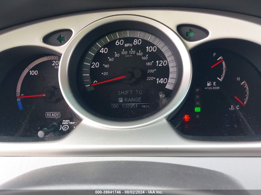 2006 Toyota Highlander Hybrid Limited V6 VIN: JTEEW21A460031196 Lot: 39841746