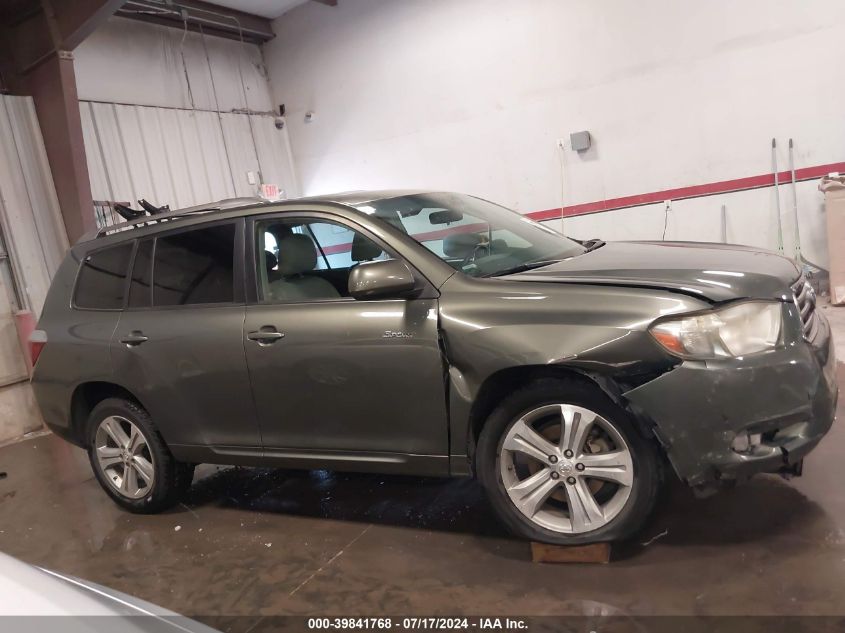 2008 Toyota Highlander Sport VIN: JTEES43A382077727 Lot: 39841768