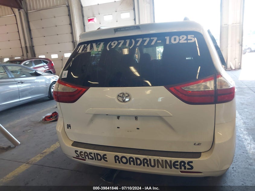 2015 Toyota Sienna Le 8 Passenger VIN: 5TDKK3DC4FS568783 Lot: 39841846