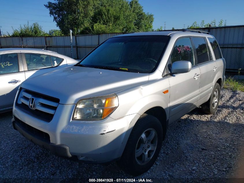 2007 Honda Pilot Ex-L VIN: 5FNYF186X7B008845 Lot: 39841928