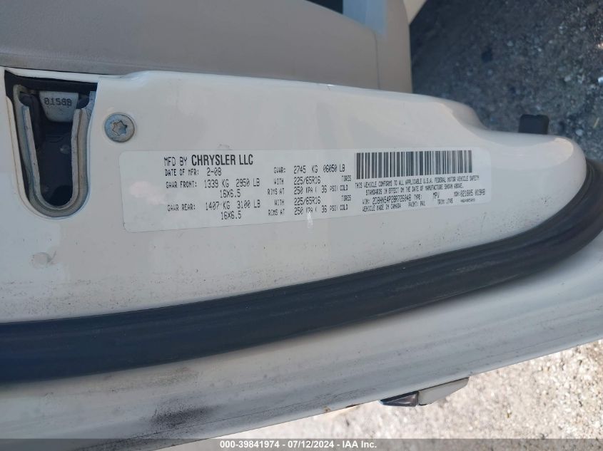 2008 Dodge Grand Caravan Sxt VIN: 2D8HN54P28R726048 Lot: 39841974