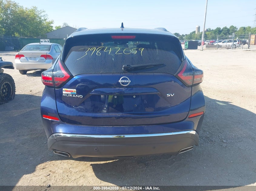 2023 Nissan Murano Sv VIN: 5N1AZ2BJ8PC100850 Lot: 39842059