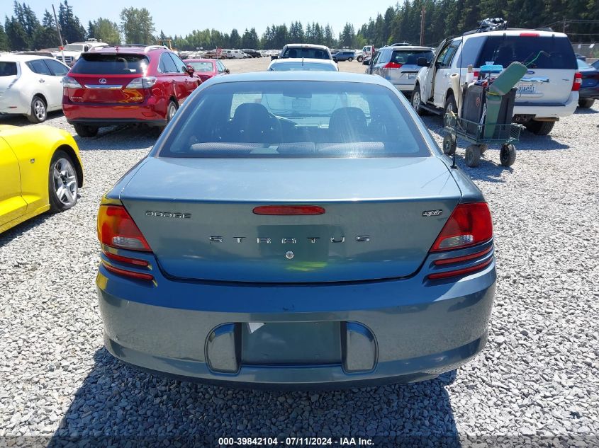 2006 Dodge Stratus Sxt VIN: 1B3EL46X66N209488 Lot: 39842104